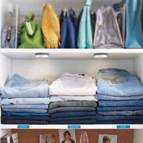 Jeans dobrados para quem tem pouco espaço!