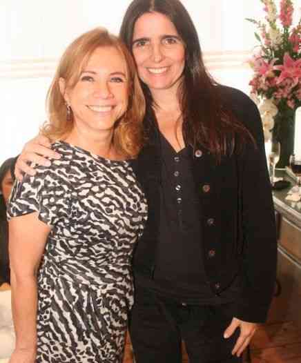 A competente Katia Faro, na foto com a amiga e cliente divina Malú Mader