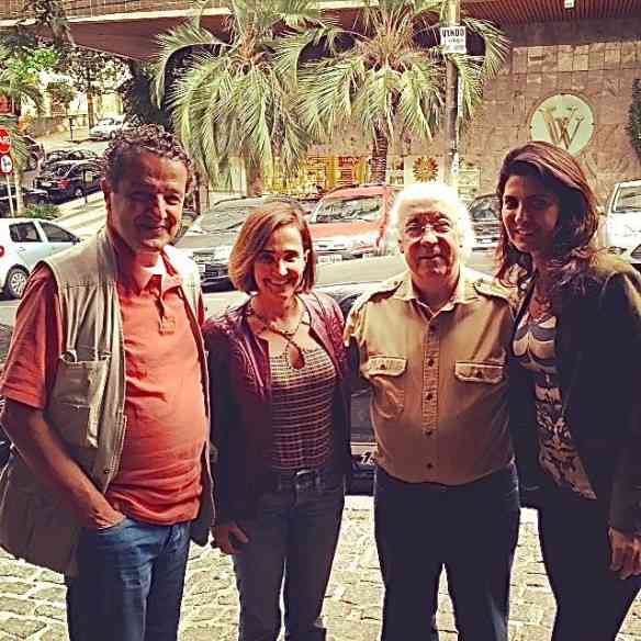 Na saída, MP e eu tivemos a  honra de conhecermos os craque Juca Kfouri e Tostão, que também almoçaram por lá!
