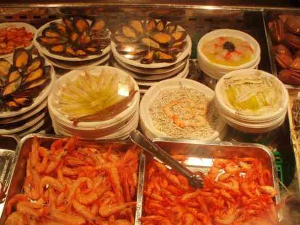 Primeira parada: frutos do mar!
