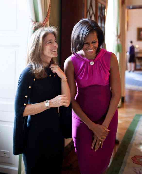 First Lady Michelle Obama with Caroline Kennedy 