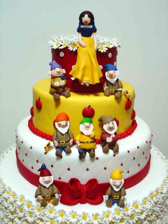 Branca de neve - close bolo