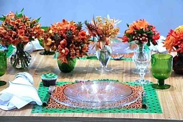 Já este look é de uma mesa na sala de jantar: bate o mesmo bolão!