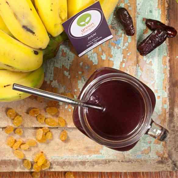Esta maravilha é o juçaí: De juçara+banana+coco!