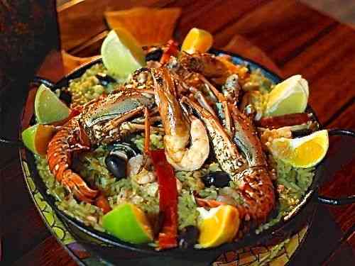 Arroz com frutos do mar.