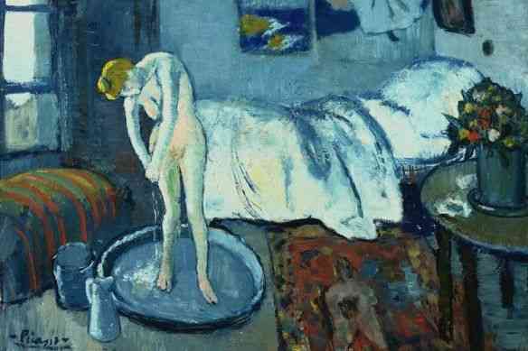 Agora é a vez de Degas ser a fonte d inspiração, na figura da mulher, tema central deste quadro: “O Quarto Azul”…