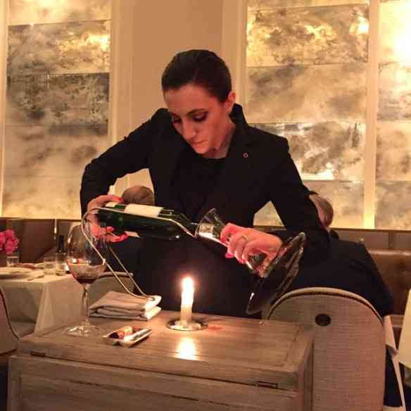 O esmero da "sommelier"!