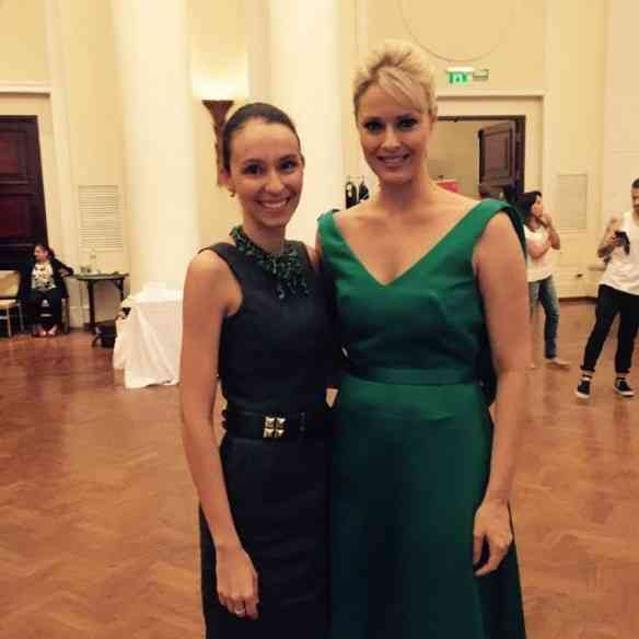 As lindas Maria Mendes e Georgia Wortmann no desfile do Copa!