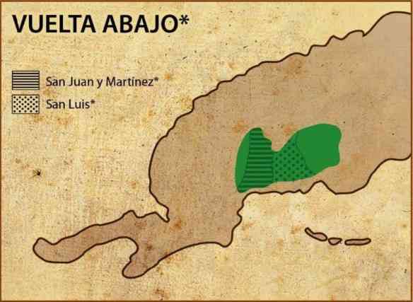 Esta mancha verde chama-se Vuelta Abajo e é a "Cote d'Or dos charutos!