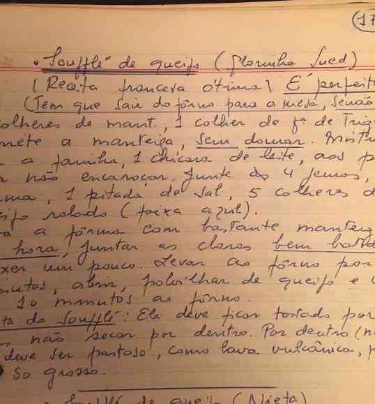 E receitas que tornaram-se uma "metonímia gastrô" da família, como este suflê da querida amiga Glorinha Sued, base para todossssss