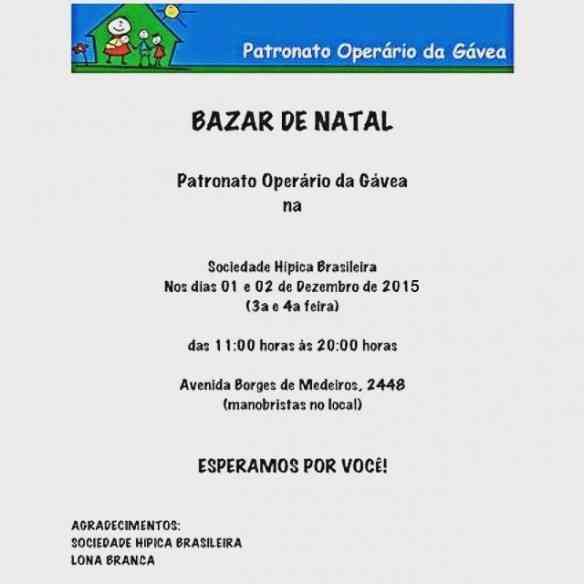 Meu natal começa com o divino bazar do "Patronato da Gávea"... Estão todos convidados!