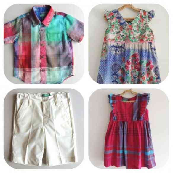 No bazar tem roupa de criança deslumbrantes, como mostram as fotos!