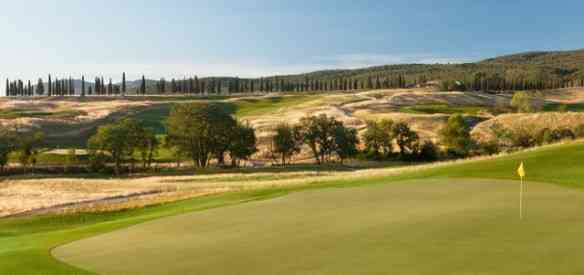 O campo de golf...