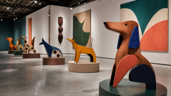 Imagem editorial de arte sobre Dog Evolution