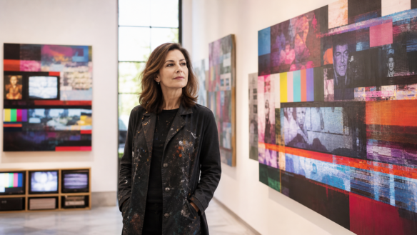 Imagem editorial sobre Maria K Braga e sua exposição