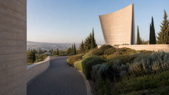 Imagem editorial do memorial Yad Vashem em Jerusalém